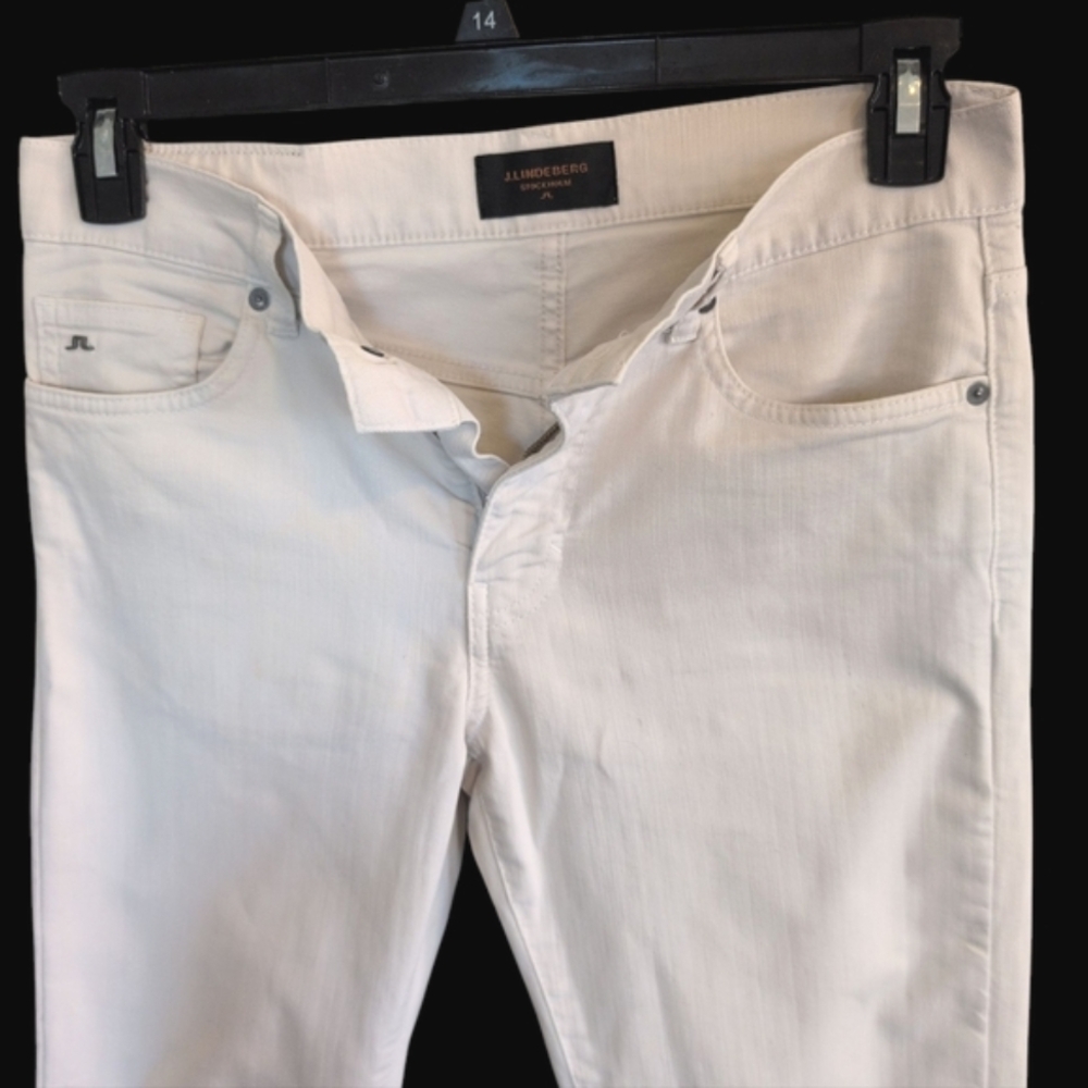 - J.Lindeberg Off-White Denim Pants